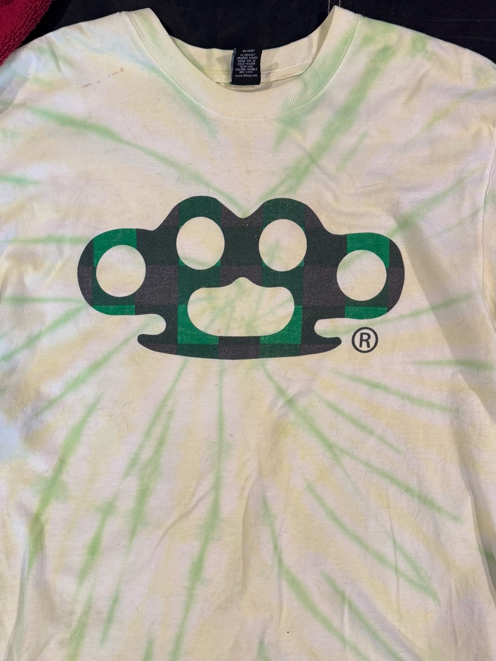 10.Deep Tie-Dye Crewneck Tee — Yellow & Green Wash